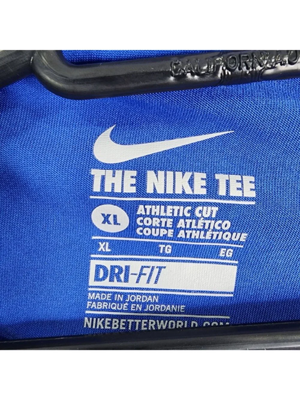 Mens Blue The Nike Tee Athletic Cut Long Sleeve T Shirt Dri-Fit Polyester XL